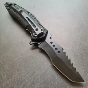 Folding Knife, Serrated Blade, Glass Breaker & Bottle Opener