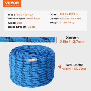12.7mm150ft 30KN Fiber Rope